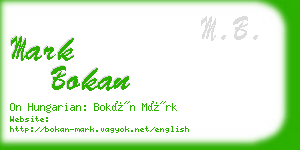 mark bokan business card